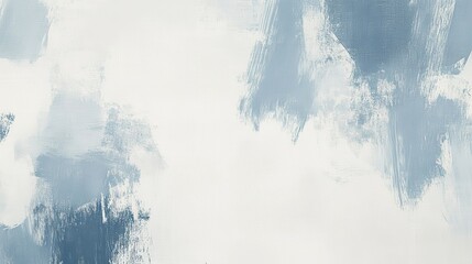 Leinwandbilder - Soft white canvas with expressive strokes and a bold pencil creating a serene artistic environment