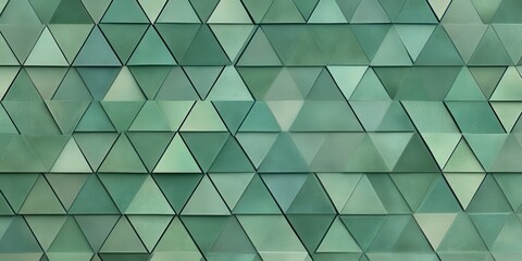Aufkleber - Geometric texture featuring a series of green triangles arranged in a repeating pattern on a surface