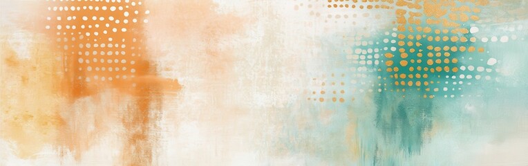 Aufkleber - Elegant expression of pastel colors with dotted pencil strokes creating a harmonious blend