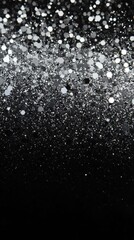 Poster - Glimmering silver particles on gunmetal gray background create a stunning visual texture at night