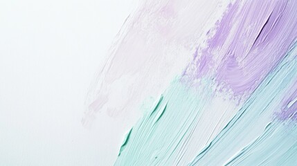 Poster - Soft pastel brush strokes create an abstract artwork on a white minimalist background