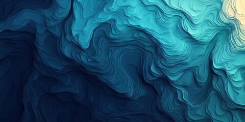 Fototapete - Shimmering water texture with undulating waves capturing the essence of tranquility and movement in a serene environment