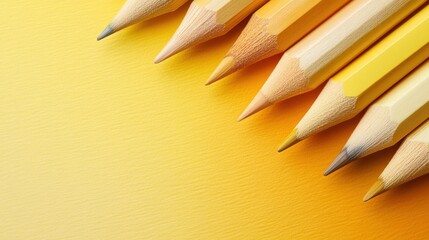 Poster - Elegant pencil strokes create a seamless gradient in muted yellow tones for artistic expression and design