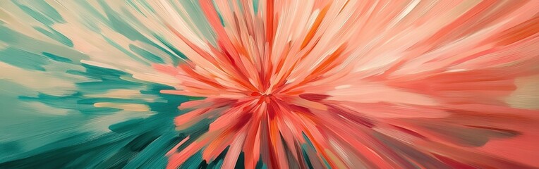 Aufkleber - Radiating abstract pencil strokes creating dynamic energy in vibrant colors