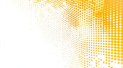Fototapete - Radiant yellow halftone dots transition smoothly from vibrant tones to a bright white background in an engaging visual display