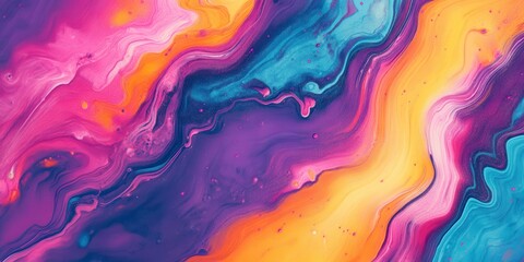 Poster - Bold graffiti-inspired illustration featuring vibrant colors and fluid shapes that showcase expressive artistic style