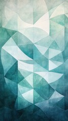 Aufkleber - Soothing abstract geometric design featuring soft aqua tones and intricate shapes