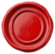 © Flowaiart - Close Up of a Red Wax Seal on Transparent Background Texture