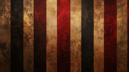 Poster - Luxurious bronze striped background with deep red and black accents creating a rich decorative atmosphere