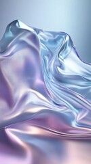 Leinwandbilder - Gradient design showcasing a smooth transition from icy blue to soft purple tones in elegant fabric texture