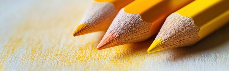 Poster - Pencil strokes create a soft gradient in muted yellow tones, highlighting artistic potential and creativity