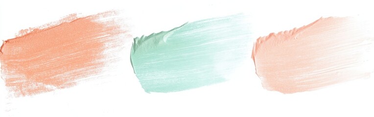Aufkleber - Soft pencil strokes blend in faint mint and peach colors, creating an artistic display