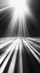 Poster - Rippling black and white water reflecting light in a serene setting