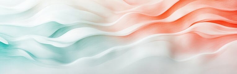 Poster - Subtle waves of color on a minimalist background create a serene artistic expression