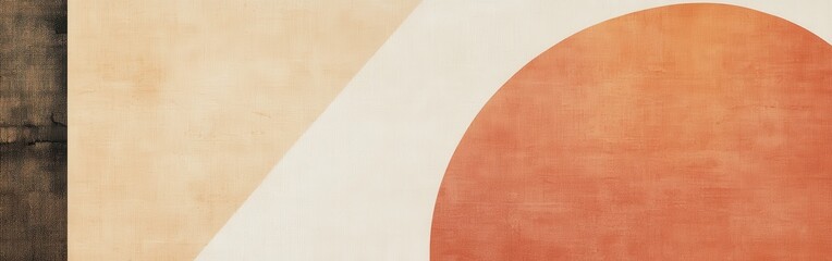 Fototapete - Geometric abstract design featuring soft tones and minimalist forms in a harmonious arrangement