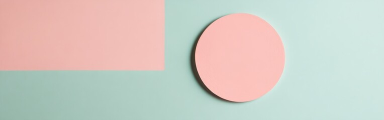 Wall Mural - Minimalist composition featuring negative space with pastel colors in a serene setting