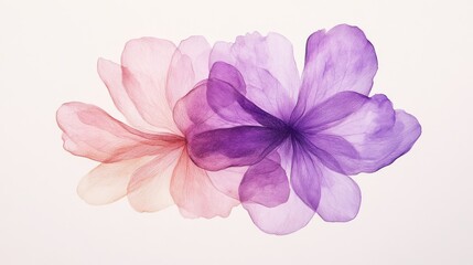 Wall Mural - layered pencil strokes create ethereal pastel floral patterns with soft hues and delicate forms