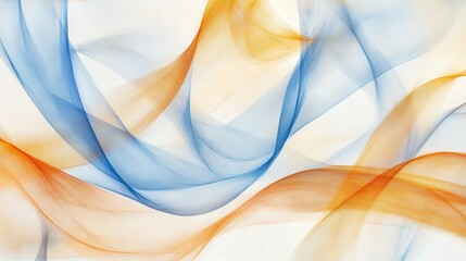 Poster - Flowing ribbons of delicate pencil strokes create a serene abstract composition with soft colors blending seamlessly