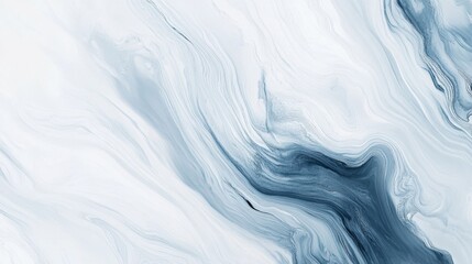 Aufkleber - Abstract white canvas with subtle blue swirls creates a calming atmosphere in a minimalist setting