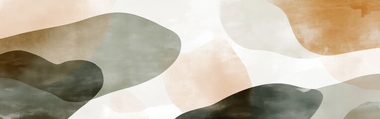 Fototapete - Abstract pencil strokes create a unique background with earthy tones and soft curves for artistic inspiration and design applications