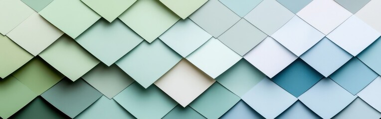 Wall Mural - Colorful abstract gradient featuring square patterns with soft transitions and a calm palette in serene shades