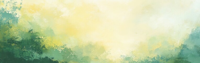 Fototapete - soft green and yellow textured background creating a tranquil and calming atmosphere for design and 