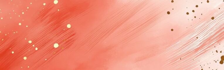 Poster - Gradient artwork showcasing soft pencil strokes in muted coral tones with subtle golden accents for a modern aesthetic appeal