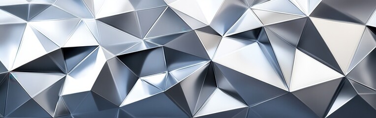 Leinwandbilder - Modern low-poly gradient background featuring metallic triangular shapes and smooth transitions