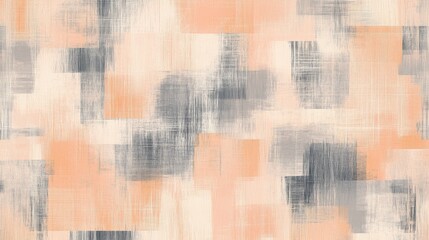 Poster - Exploration of minimalist pencil strokes creating grid fragments in soft pastel colors emphasizing abstract art