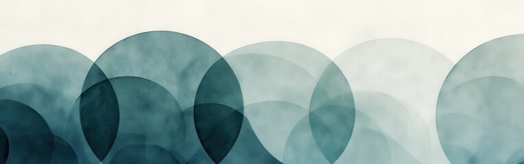 Aufkleber - Minimalist pencil strokes form a gradient of circular shapes in soft hues creating a tranquil atmosphere