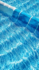 Fototapete - Breathtaking view of a tranquil azure blue water pool with mesmerizing ripple reflections creating a serene and rejuvenating atmosphere for the ultimate relaxation and escape experience  This idyllic