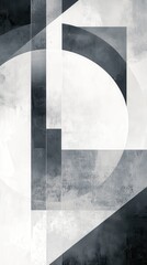 Poster - Sleek abstract design featuring steel gray tones and geometric shapes with a modern flair