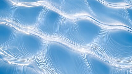 Poster - Captivating abstract background featuring dynamic swirling waves of light and shadow in shimmering shades of blue and white  The fluid ethereal patterns create a mesmerizing