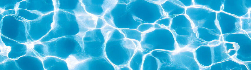 Fototapete - Captivating abstract patterns and textures created by the gentle movement and reflection of water in serene shades of blue turquoise and aqua  This image conveys a sense of tranquility calmness