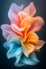 Poster - A close-up capturing the instant a flowerâ€™s petals transform into vividly colored liquid streaks,