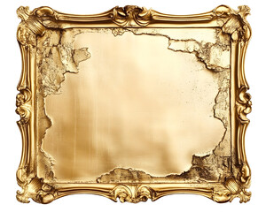 PNG Square gold vintage frame art.