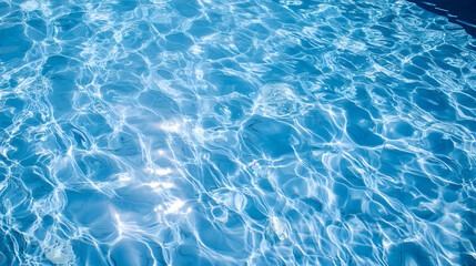 Poster - Crystal Clear Tranquil Swimming Pool with Mesmerizing Water Reflection and Ripples  Refreshing Vacation Leisure Activity in Serene Outdoor Nature Scenery