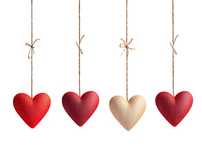 Wall Mural - PNG Hearts valentine's background hanging.