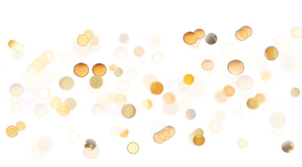 Wall Mural - blurred bokeh colors light glowing on transparent background