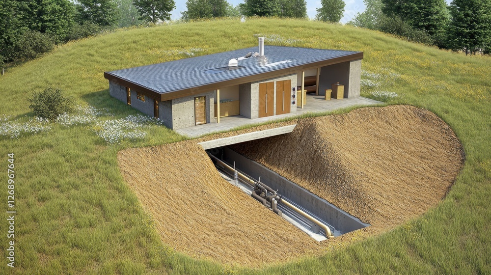 Underground thermal energy storage system with insulated tanks for long ...