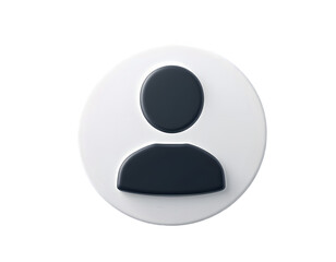 stylized iconic representation of a user profile with minimalist design elements