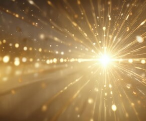 Delicate abstract bokeh lights in soft gold tones, radiating from a central point, lights, abstract, delicate