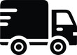 © MDMASUD - Fast moving shipping delivery truck line art vector icon