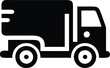 © MDMASUD - Fast moving shipping delivery truck line art vector icon