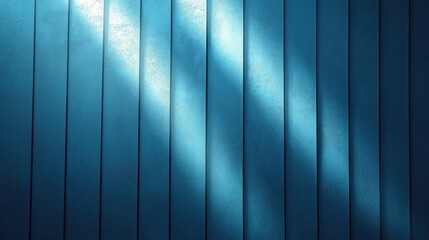 Wall Mural - Abstract blue wooden wall with light rays creating a serene atmosphere, ideal for backgrounds