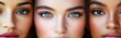 © Molly P - This image features close-up portraits of diverse women, each showcasing their unique natural beauty, skin tones, and captivating expressions, highlighting unity in diversity.