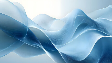 Wall Mural - soft blue wave Digital background.