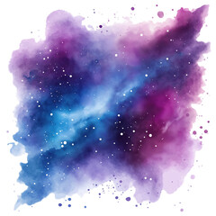 Wall Mural - A painting of a galaxy with purple and blue colors