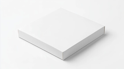 Canvas Print - White square box on white background; packaging mockup (1)