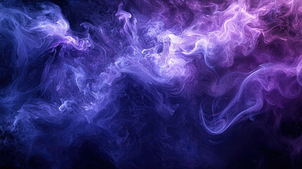 Abstract swirling smoke in electric violet and deep purple creating a mesmerizing and dynamic wallpaper background design for digital use or artistic inspiration Background